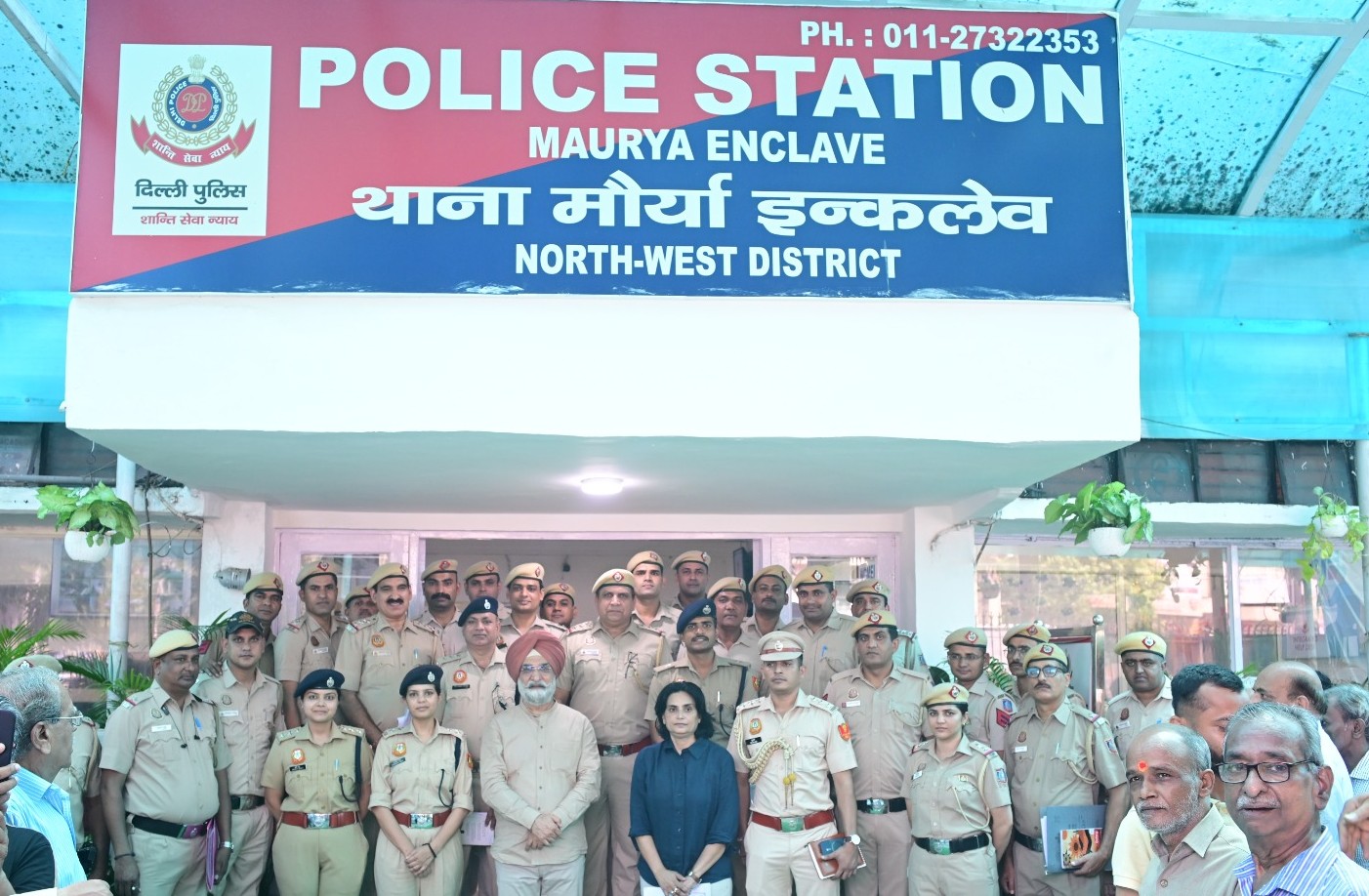 मौर्य एन्क्लेव थाने में उपराज्यपाल श्री तरनजीत सिंह संधू